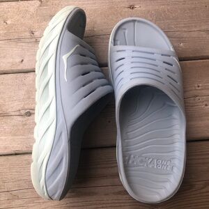 Women's 11 Men's 9 Hoka Blue Slides Sandals ORA Recovery Hoka One One